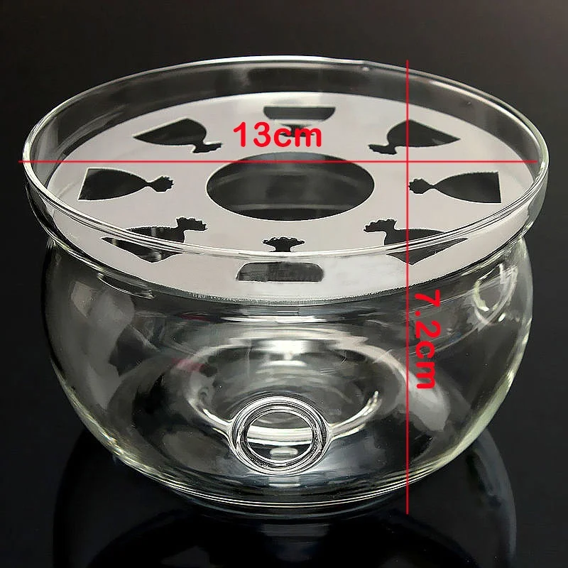 New Clear Glass Heat-Resisting Round Teapot Warmer Heater Base Candle Holder Home