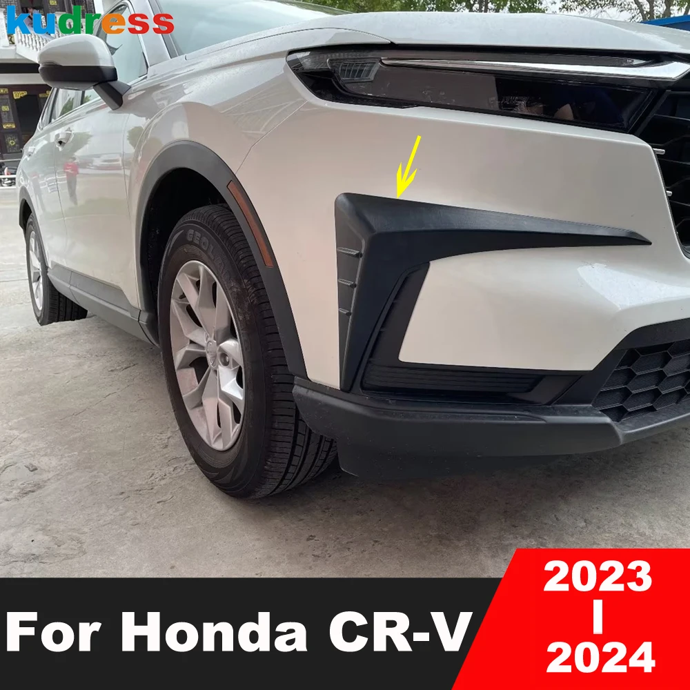 

Front Fog Light Eyebrow Cover Trim For Honda CRV CR-V 2023 2024 Black Foglight Eyelid Wind Knife Molding Trims Car Accessories