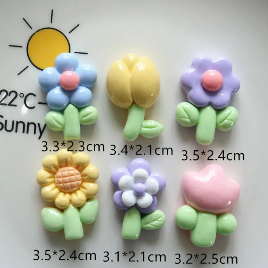 

100pcs Mini Lovely Sunflower Flowers Rose Resin Flatback Cabochons For Hair Bow Centers DIY Scrapbooking Decoration