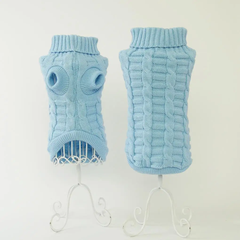 Свитер для домашних питомцев одежда собаки зимние теплые пальто вязаная