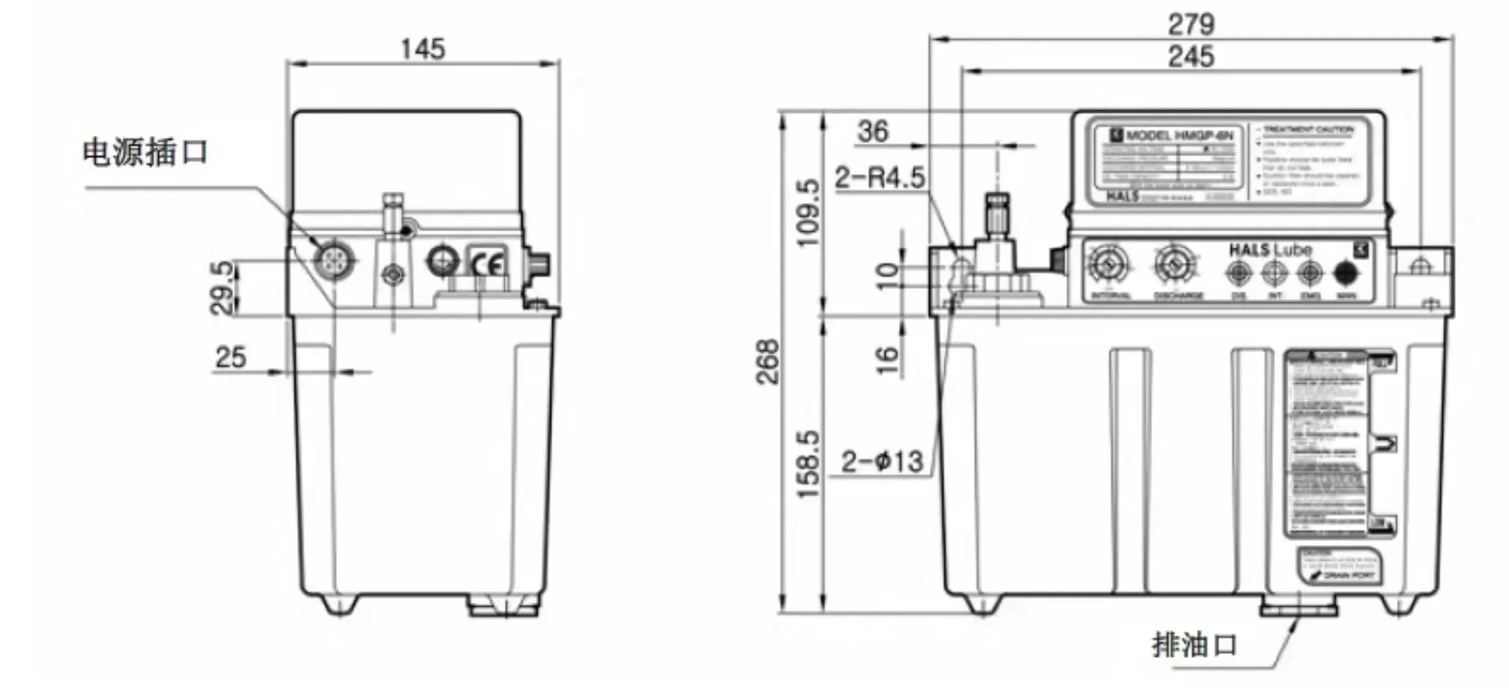Оригинальный импортный смазочный масляный насос HMGP-6N/HMGP-6C