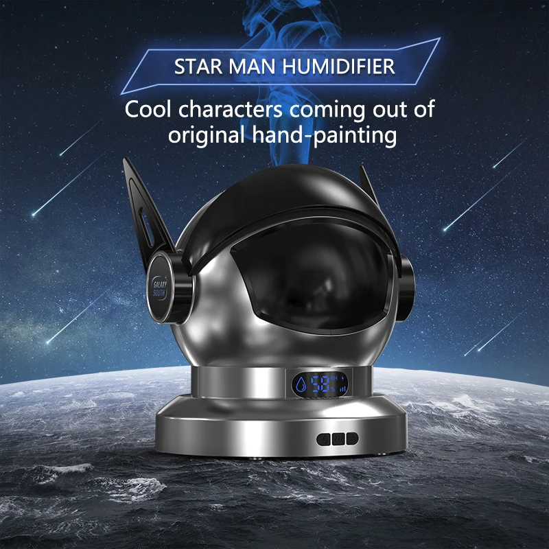 

Creative Astronaut Aromatherapy Essential Oil Diffuser Aromatherapy Machine USB Rechargeable Air Humidifier with 7-color Led