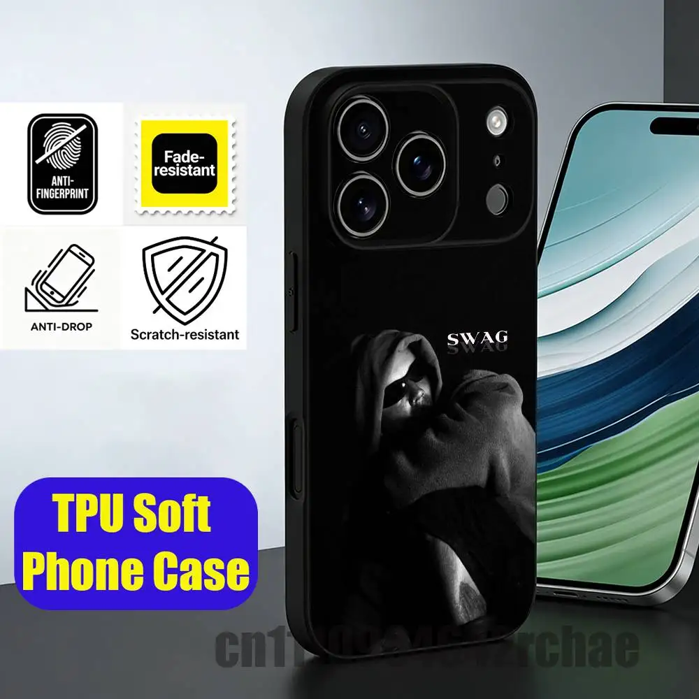 Чехол для телефона J-Justin B-Bieber Swag 2026 для iPhone 15, 16, 12, 13, 14, 11, 17, Pro, Max, Plus, E, Air, Mini, TPU-накладка (art.: 3920da68395ea) - 3920da68395ea