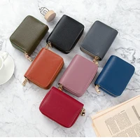 women short wallets pu leather zipper coin purses card holder for woman multifunctional large capacity wallet