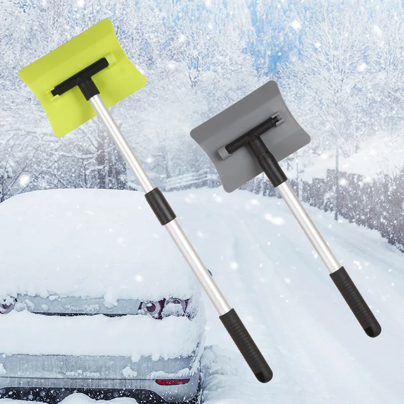 

1PC Winter Snow Scraper and Brush - Detachable Ice Shovel with Soft Foam Grip and Extendable Telescoping Handle for Cars