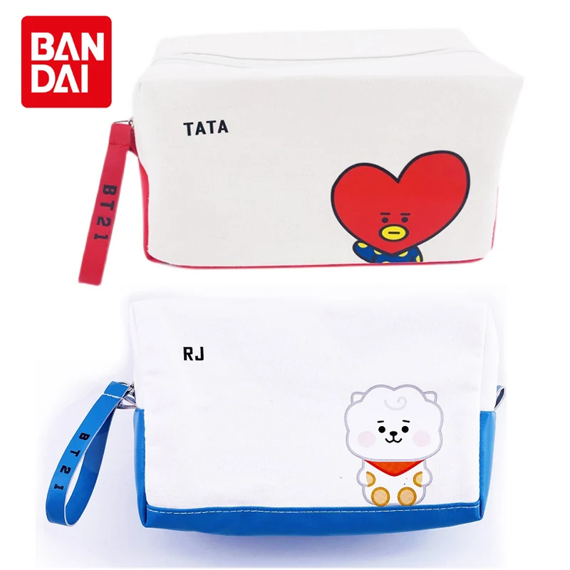

Kawaii korean animal Bangtan KPOP Boys Canvas Zipper School Pencil Bag Learning Stationery Large Capacity Girls Makeup Bag Gifts