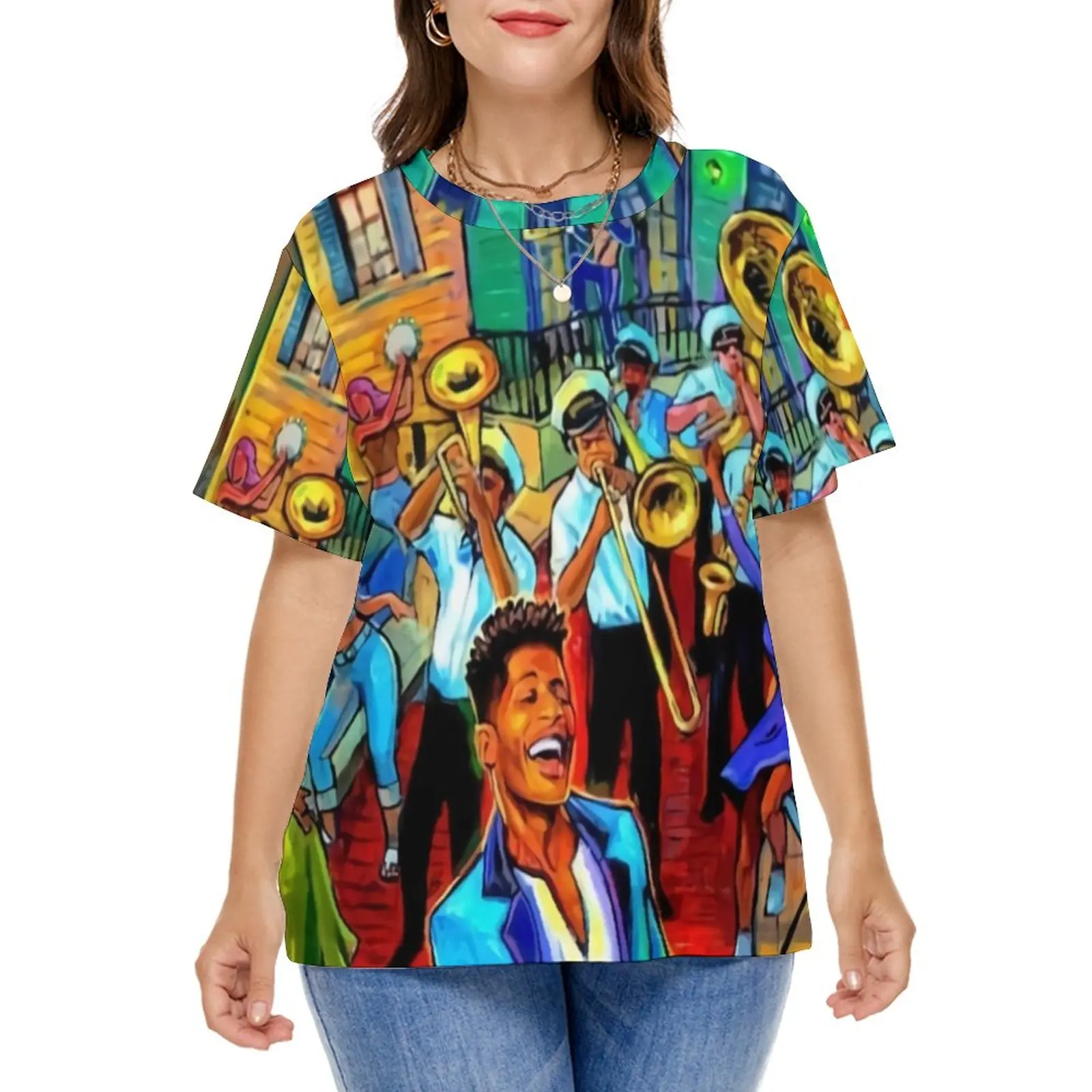 

Funny Jazz Festivals T Shirts Jazz 2022 Fest Basic T-Shirt Short-Sleeve Retro Tee Shirt Plus Size 7XL 8XL Summer Tops Gift Idea