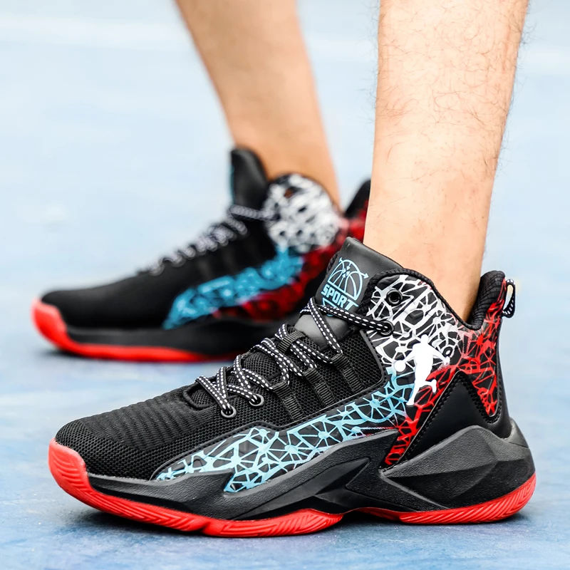 New Boys Brand Basketball Shoes for Kids Sneakers Thick Sole Non-slip Children Sports Shoes Child Boy Girl Shoes Basket Enfant