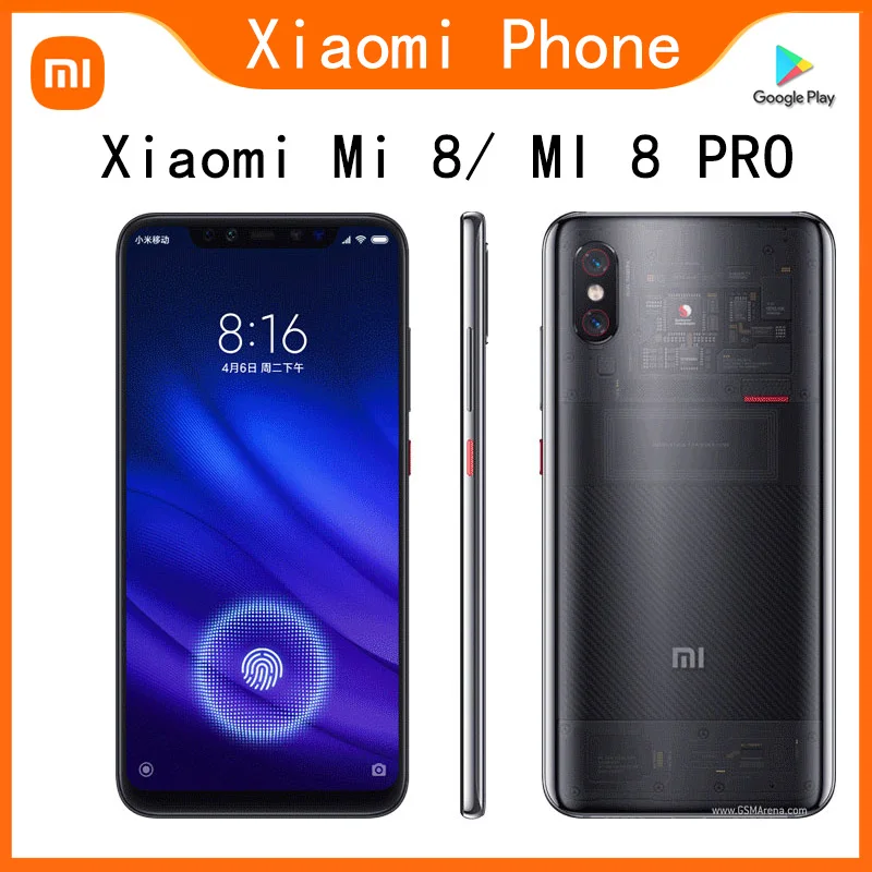 Смартфон Xiaomi Mi 8 / PRO lite Snapdragon 845 Android сканер отпечатка пальца зарядка 18 Вт 3400 мАч |