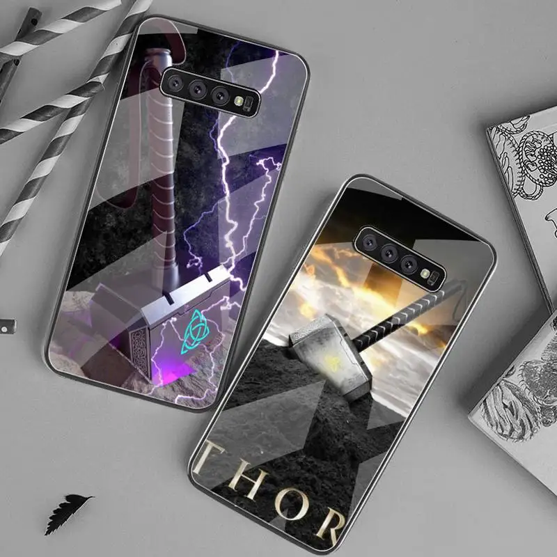 

Thor marvel hero Phone Case Tempered Glass For Samsung S20 Ultra S7 S8 S9 S10 Note 8 9 10 Pro Plus Cover