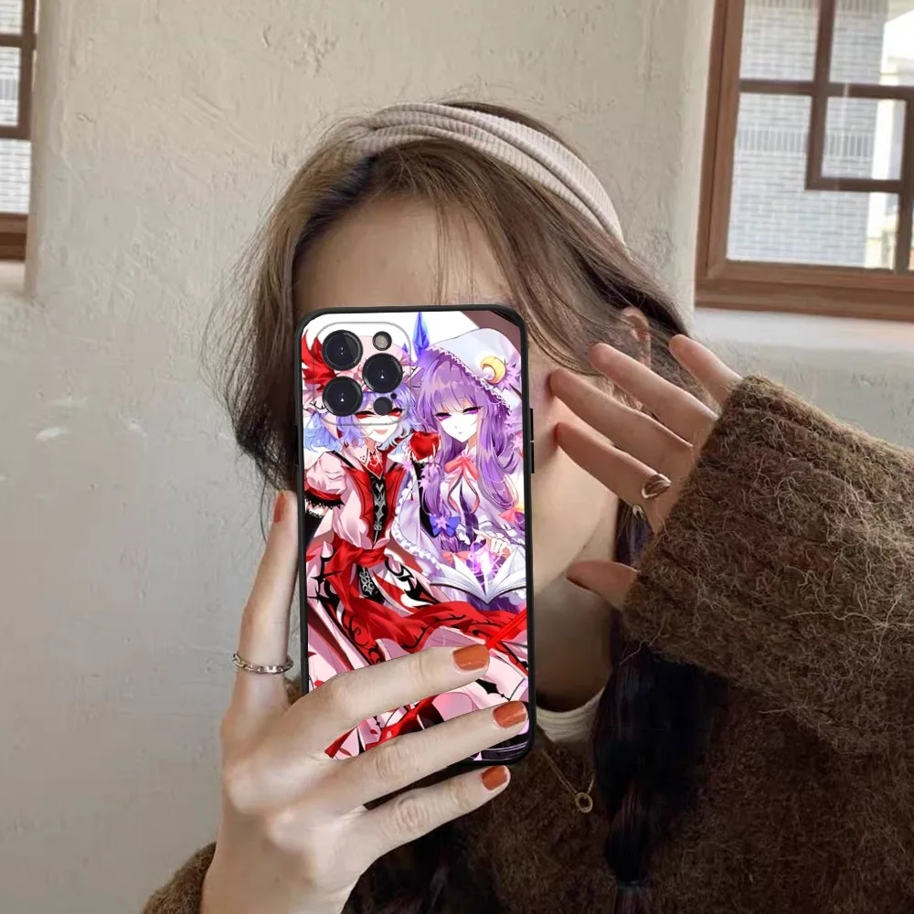 Чехол для телефона с аниме Touhou Scarlet Eyes мягкий силиконовый чехол iphone 15 14 13 12 11 Pro Mini XS