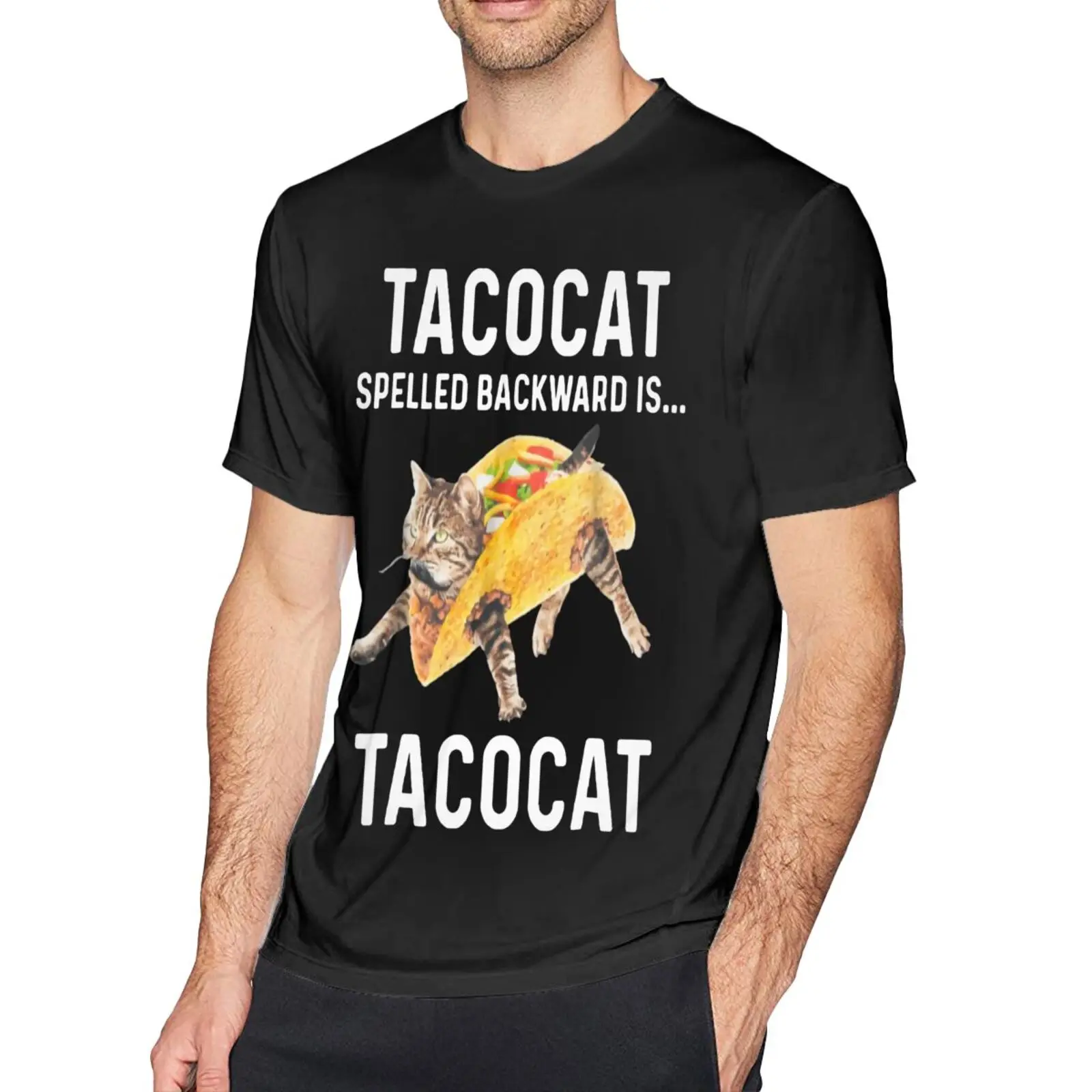 

Мужская футболка с надписью Tacocat, большие размеры, мужская одежда в стиле Харадзюку