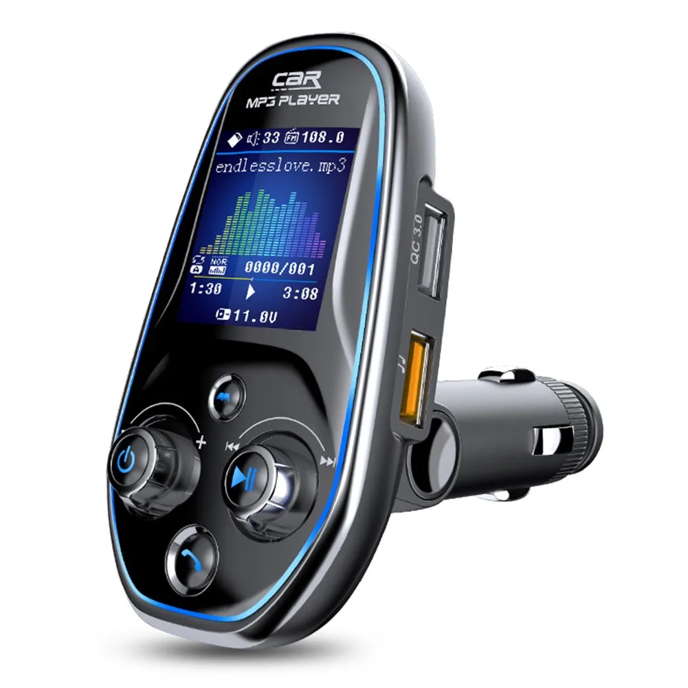 

DC12V-24V Car MP3 Music Player Bluetooth Version 5.0 FM Transmitter Wireless Handsfree USB Charger Car Bluetooth Player
