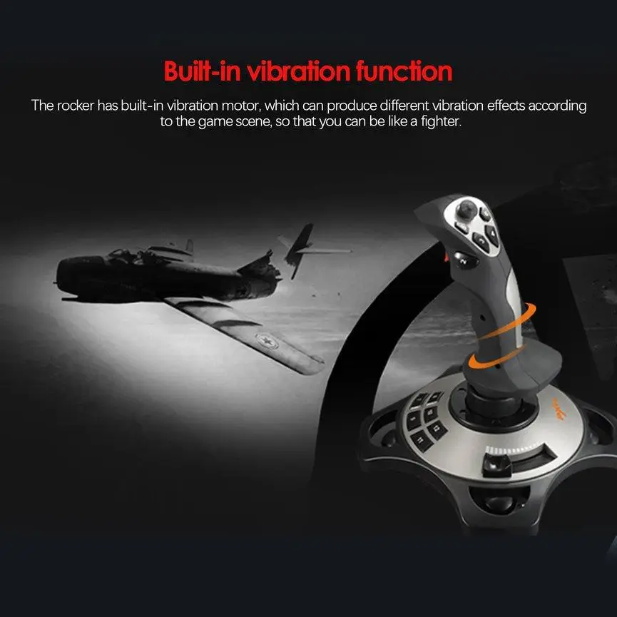 2023. Игровой контроллер PXN-2113 для авиасимуляторов с вибрацией, проводной USB-джойстик для ПКнастольных компьютеров, игровые аксессуары. (art.: 3920d7d71bdc4) - 3920d7d71bdc4
