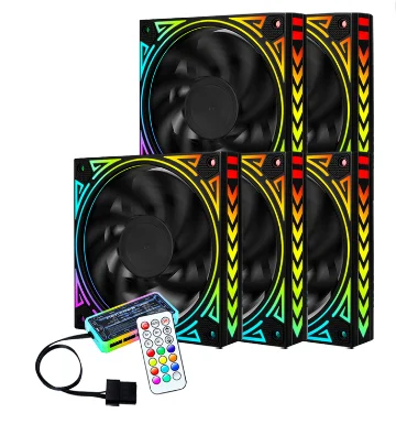 SRHX RGB вентилятор 120 мм ПК компьютерный охлаждающий rgb с радиочастотным