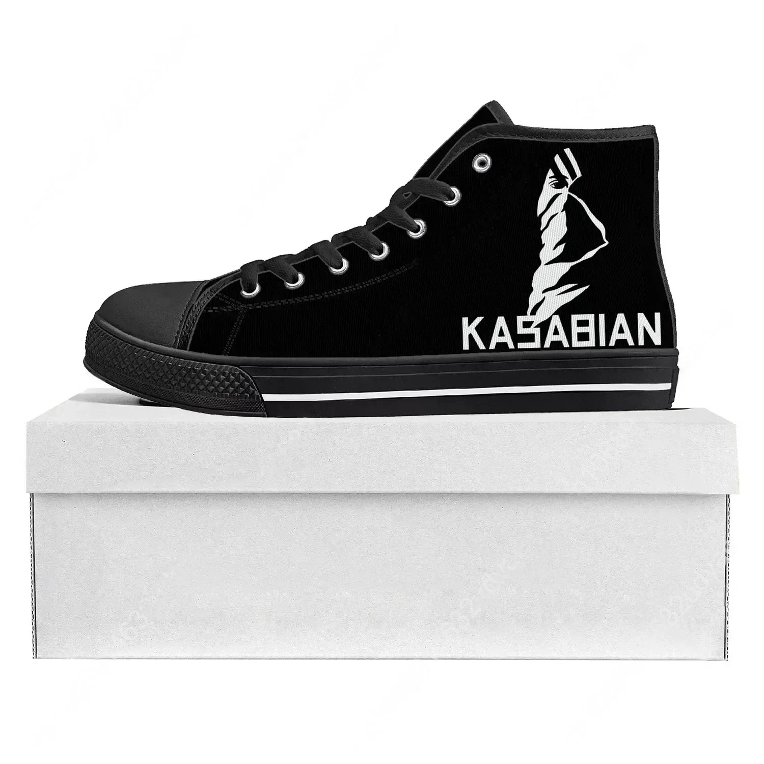 Фото Высококачественные кроссовки Kasabian Rock Band, мужские, женские, подростковые, из канваса, повседневные, на заказ, с возможностью индивидуального дизайна №1