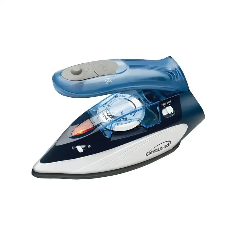 

1100-Watt Dual Voltage Non-Stick Travel Iron with Steam, Blue