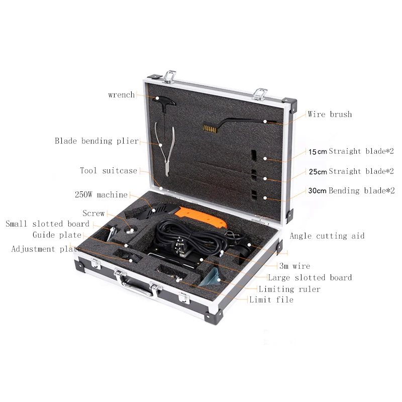220V 250W Hot Cutter With Air-Cooled Device Professional Thermal Cutting Kit Electric Tool Suitcase | Инструменты