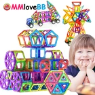 Набор Магнитных конструкторов DIY, треугольные квадратные большие кирпичи, магнитные строительные блоки, дизайнерский набор, магнитные игрушки для детей
