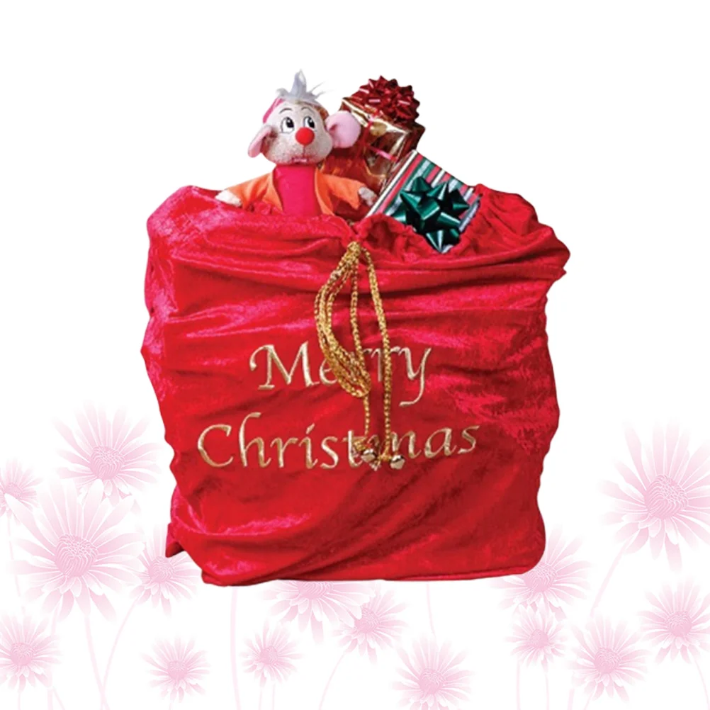 

Christmas Gift Bags Drawstring Candy Bag Large Size Santa Claus Bag Xmas Treat Bag Santa Sack Party Favor Bag for New Gifts
