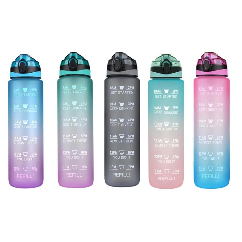 Бутылка для воды из тританового материала 1 л с отскакивающей крышкой