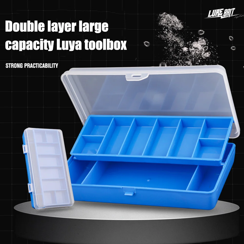 

Professional Double Layer Fishing Box 11 Compartments Bait Lure Hook Storage Box ,PP Explosion-proof Case Durable Fishing Tools