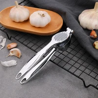 stainless steel color all metal garlic press garlic crusher kitchen gadgets kitchen gadgets and accessories