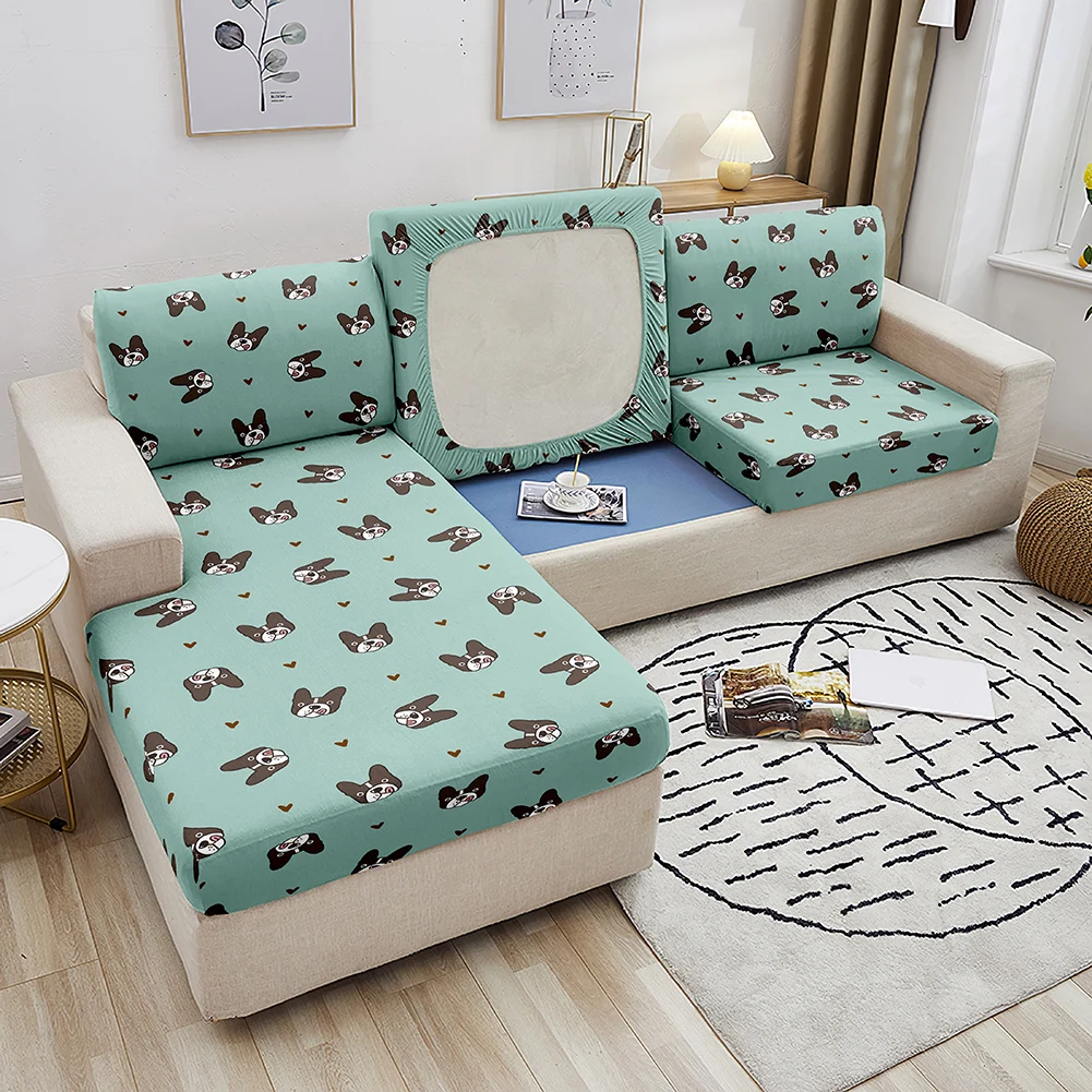 Чехол для дивана с принтом листьев эластичный чехол из спандекса в гостиную