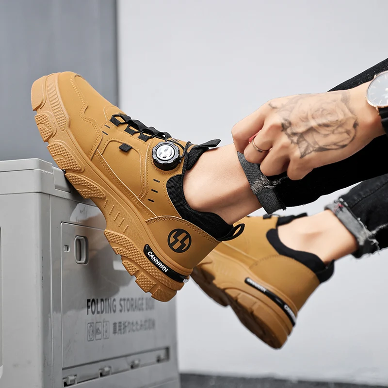 Мужские повседневные кожаные Кроссовки удобные мягкие ботинки на платформе для