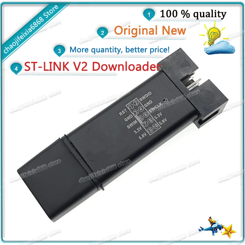 1 шт./лот! БЛОК ПРОГРАММИРОВАНИЯ оболочки ST-Link V2 Mini STM8 STM32 Эмулятор загрузчика с