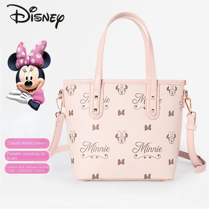 Disney Minnie New Women's Crossbody Bag Fashion High Quality Women's Shopping Shoulder Bag Classic Popular Girls' Handbag
