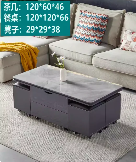 Подъемный кофейный столик современный простой многофункциональный для