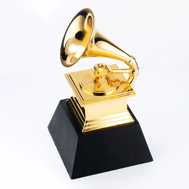THE GRAMMYS Awards Gramophone Metal Trophy by NARAS Nice Gift Souvenir Collections Metal Engraving Grammy Trophy