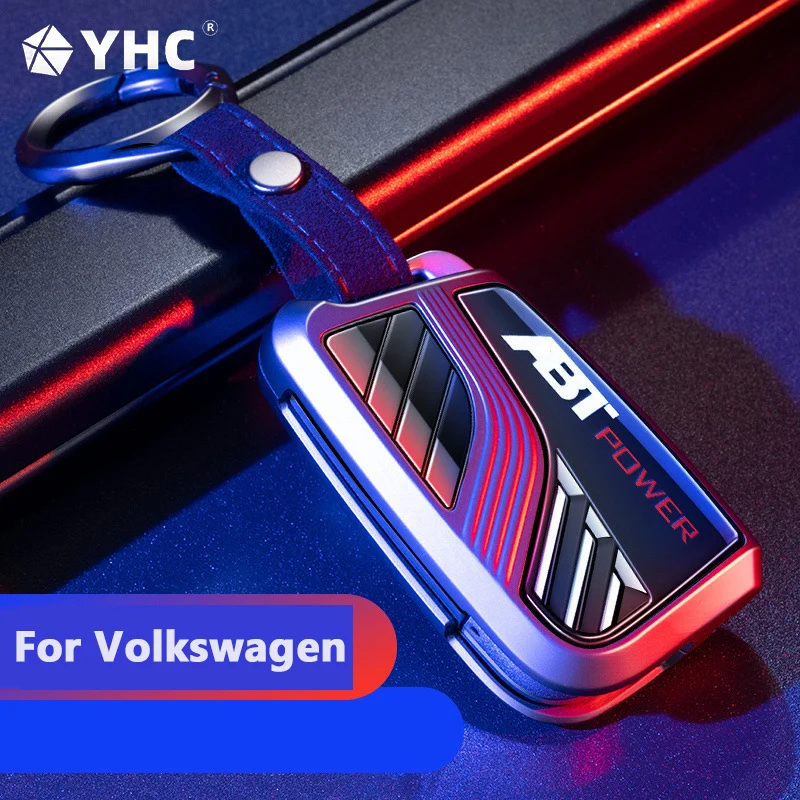 

YHC Car Key Case Cover For VW For Volkswagen Polo Golf 4 5 6 7 T5 Passat B6 B5 For Skoda Octavia A5 A7 Seat Leon Ibiza Ateca
