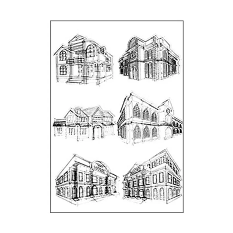 

House Clear Stamps Silicone Seals DIY Scrapbooking Paper Cards Making Crafts Scrapbooking Sellos Silicona Transparente