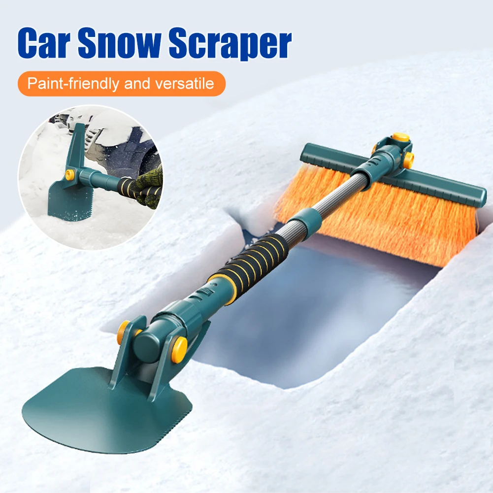

4 In 1 Car Snow Shovel Extendable 360 Rotation Long Rod Deicing Ice Sweep Tool Snow Removal Brush For Winter Car Accessory