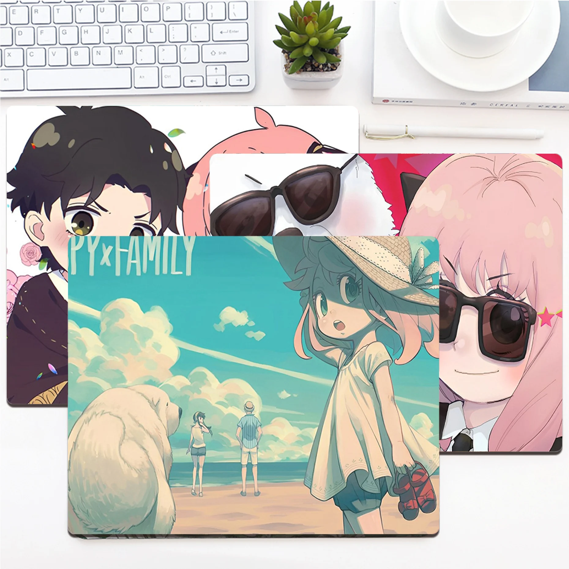 

Spy X Family Mousepad Non-slip Lockedge Cartoon Anime Gaming Mouse Pad Keyboard Mouse Mats Smooth Company for PC Gamer Mousemat