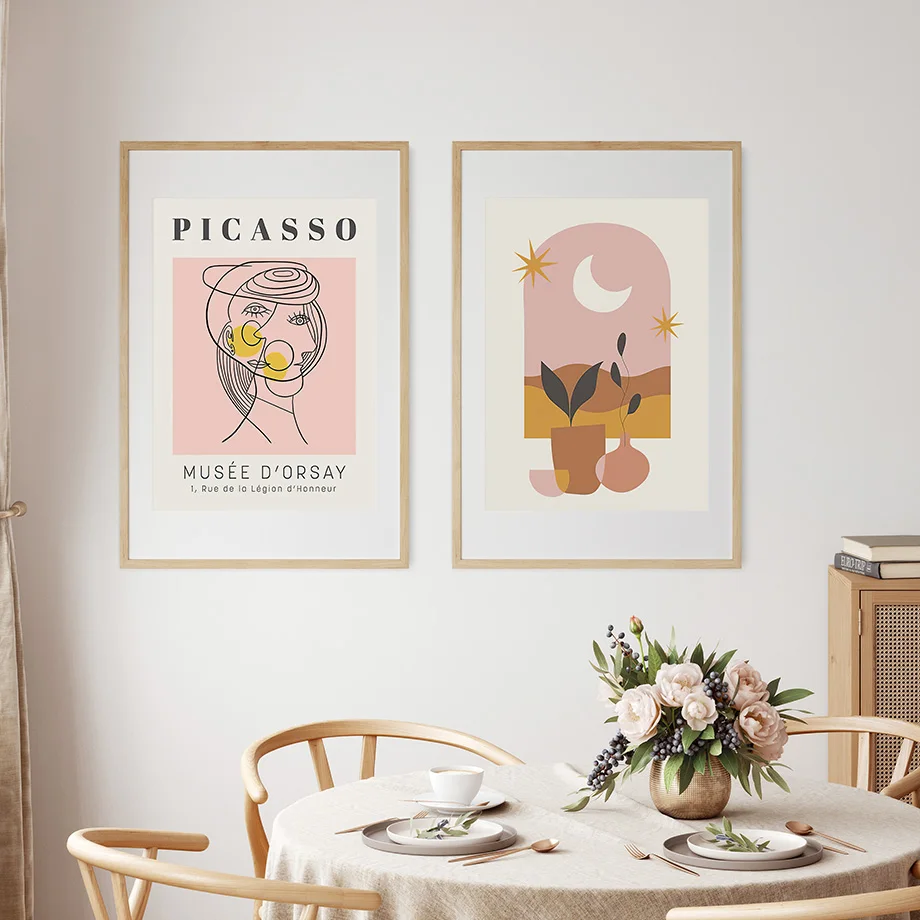 

Абстрактная линия, Вильям Моррис, цветок, рынок, солнце, луна, настенные художественные рисунки на холсте, цветочный постер, картины для декора гостиной