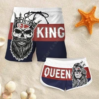 couple matching king queen 3d shorts women for men elastic waist shorts summer couple beach shorts 02
