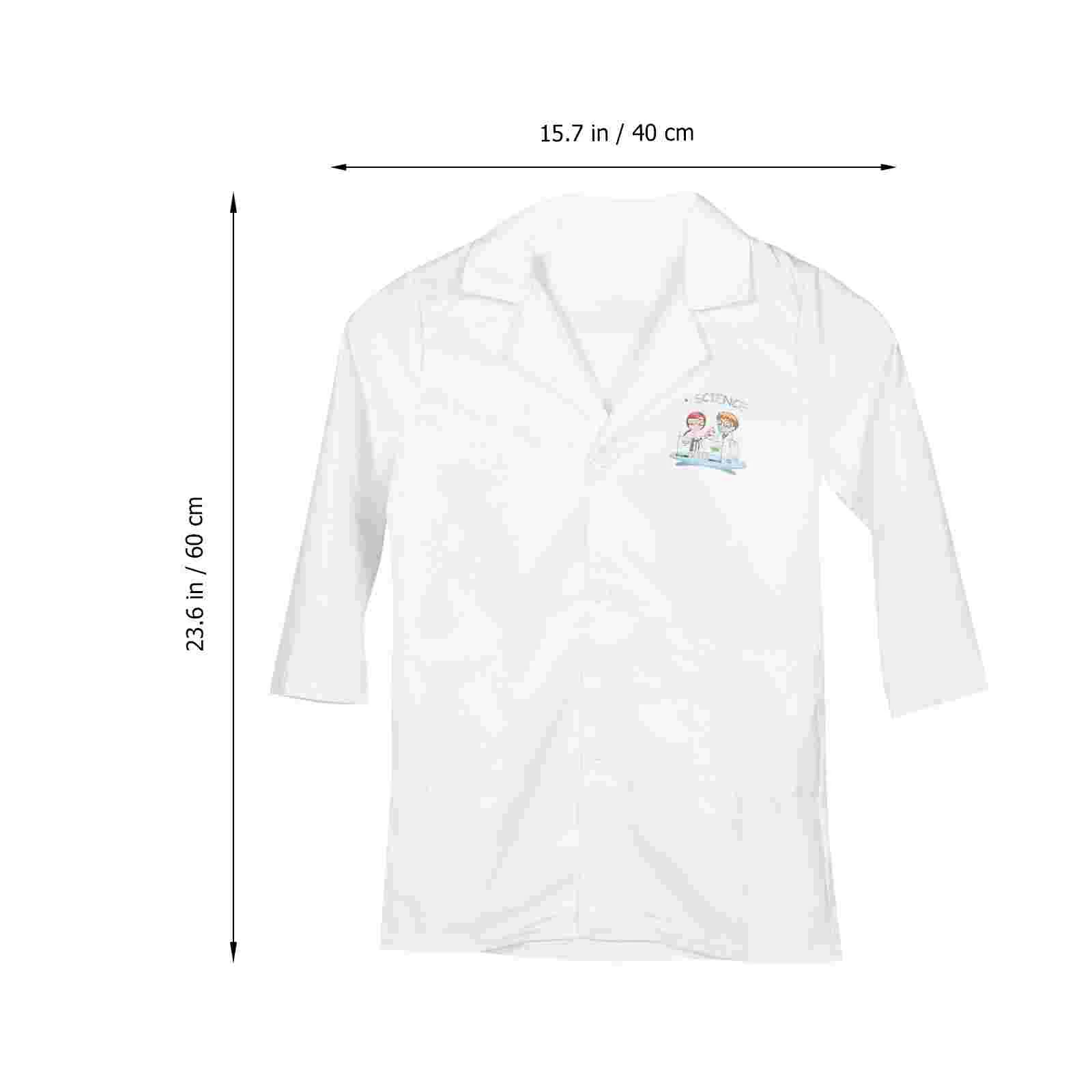 Детские аксессуары детский костюм ветровка милое лабораторное пальто белый