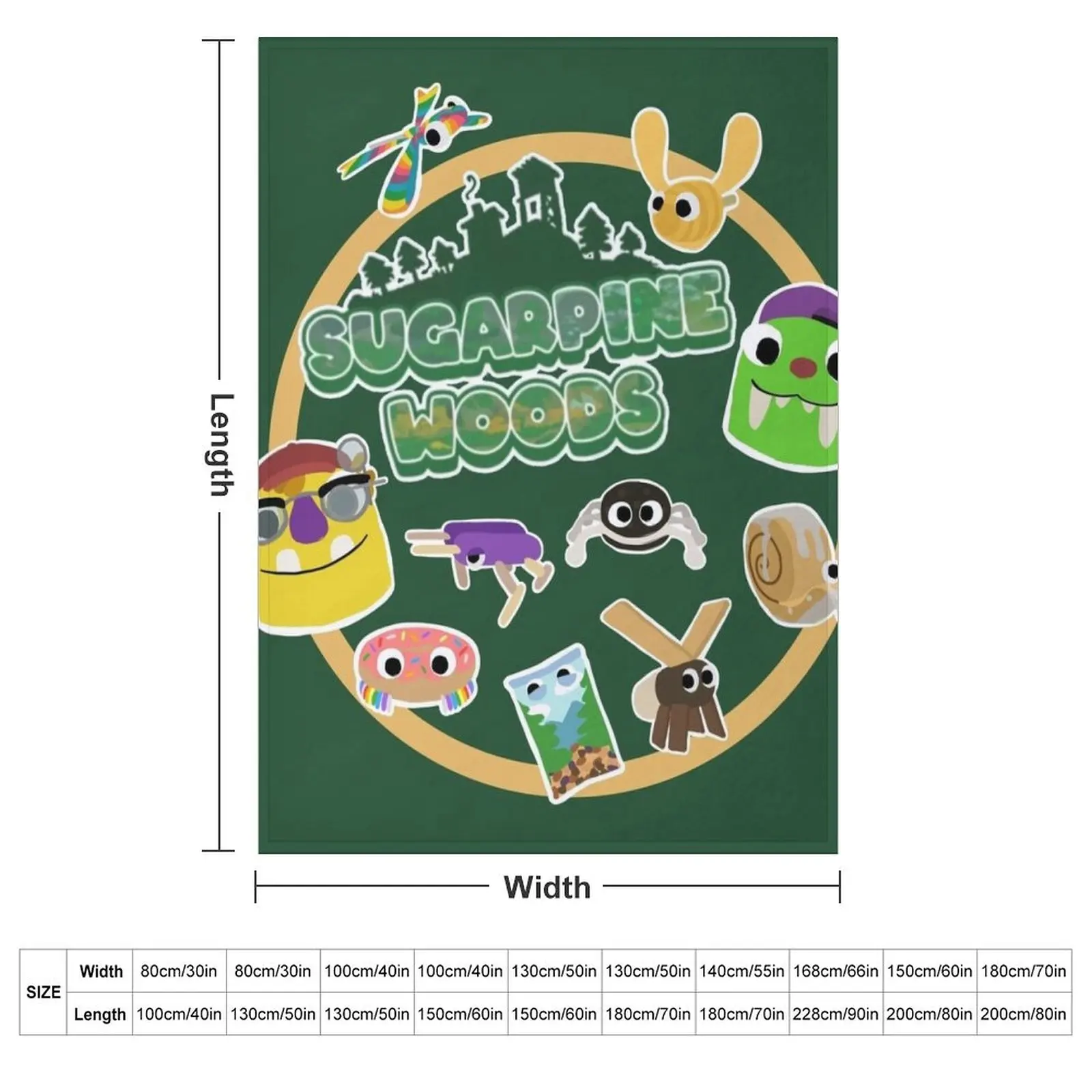 Sugarpine Woods Bugsnax Персонажи Kinda bug Snack Bookbag Snax и Grumpus Пледы Свободные одеяла