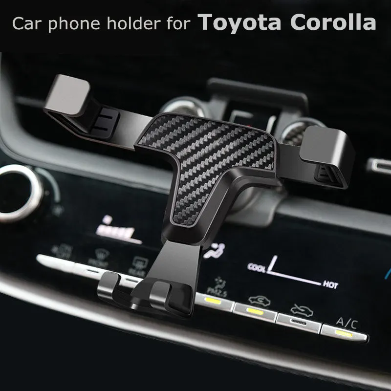 Фото Держатель для телефона Toyota Corolla 2022 2019-2021 2014-2017 E160 E170 E210 с креплением на створки