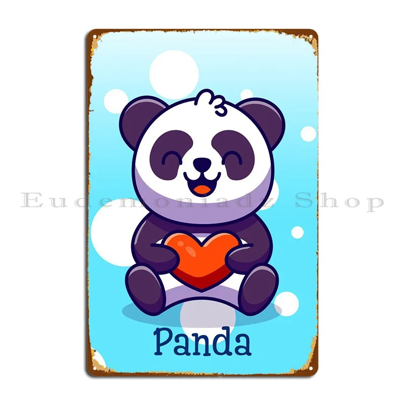 

Металлический декоративный настенный плакат в виде панды