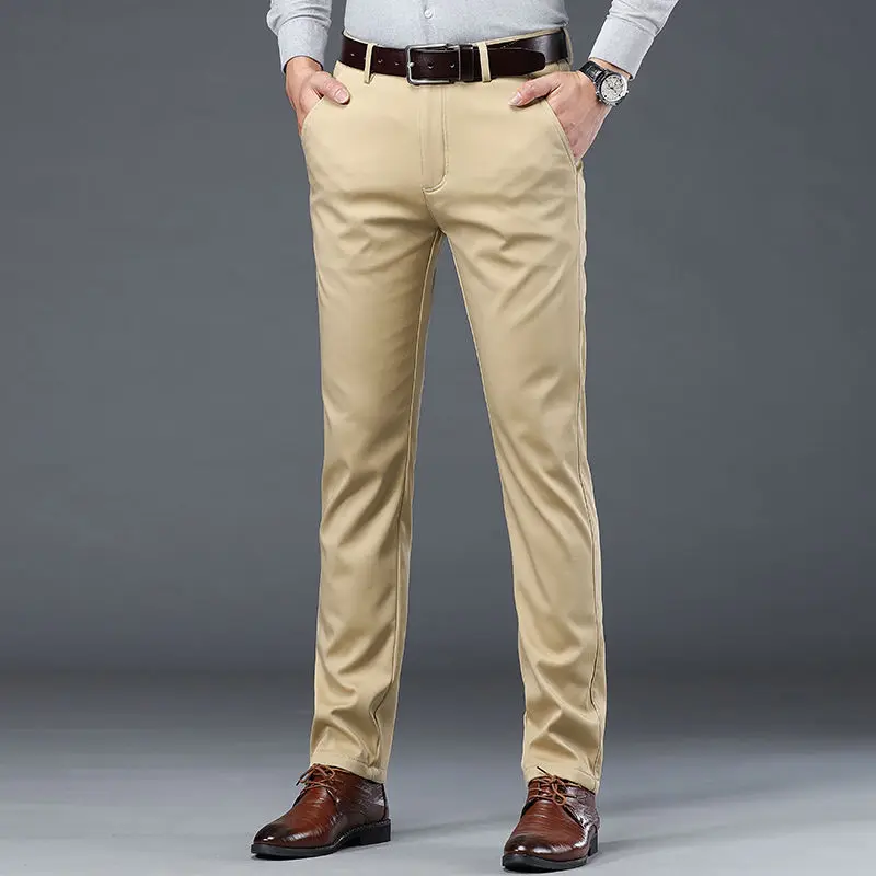 

2023 мужские деловые строгие брюки, облегающие офисные брюки в Корейском стиле, повседневные брюки с карманами, уличная одежда, длинная одежда C28