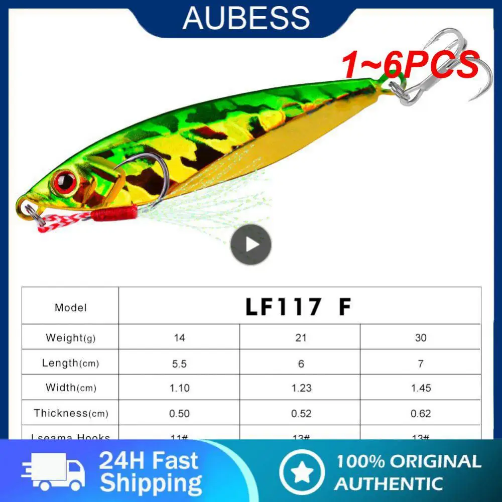 

1~6PCS Set New Cast Metal Bait Spinner Spoon Fishing Lures Jigs Trout Fishing Hard Baits Tackle Pesca Fish Jigging