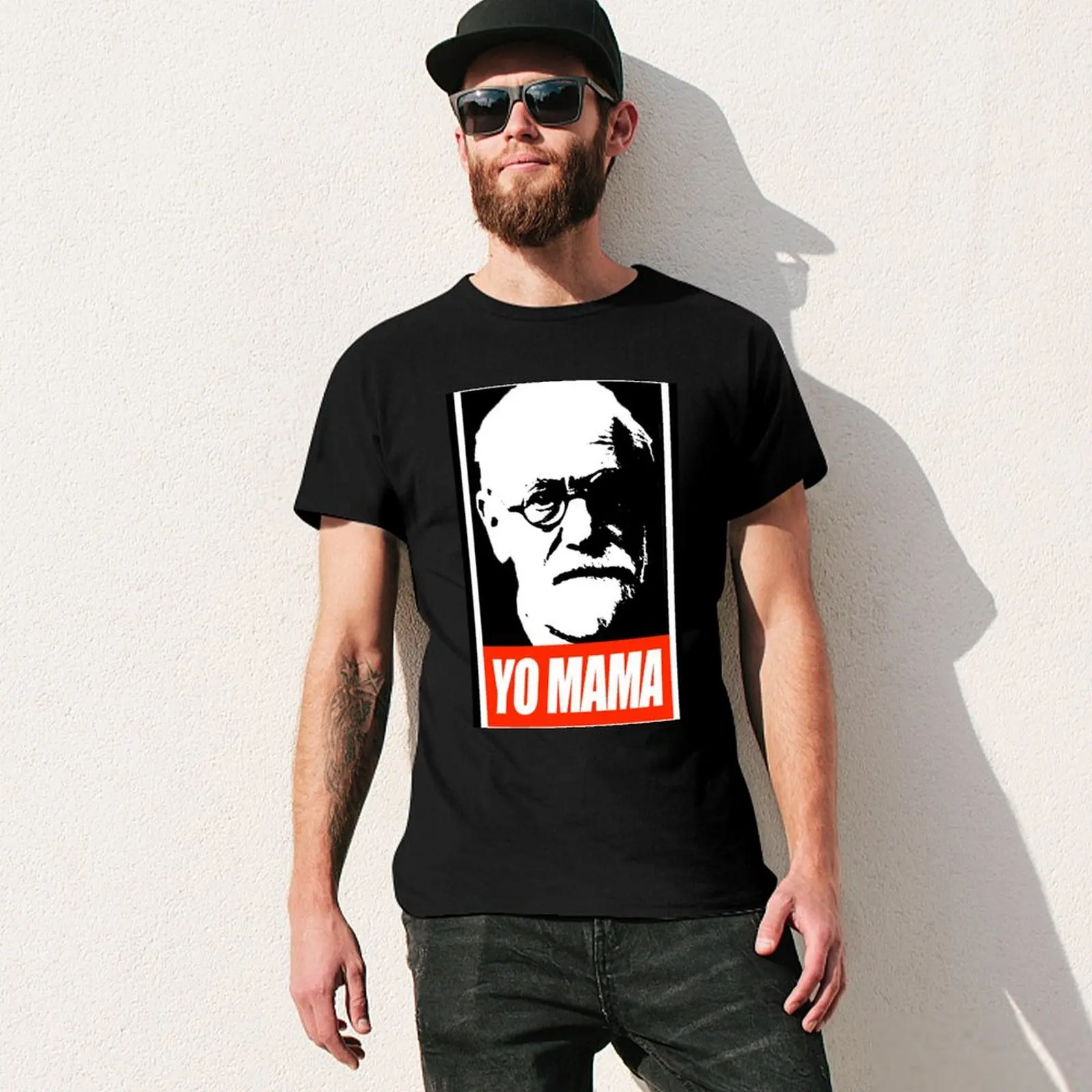 Фото Футболка Sigmund Freud Yo MaMa, рабочая, с коротким рукавом №3