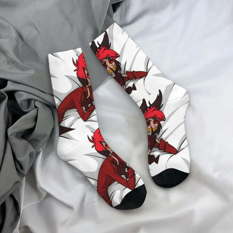 Носки с забавным принтом Helluva для мужчин и женщин эластичные летние осенние