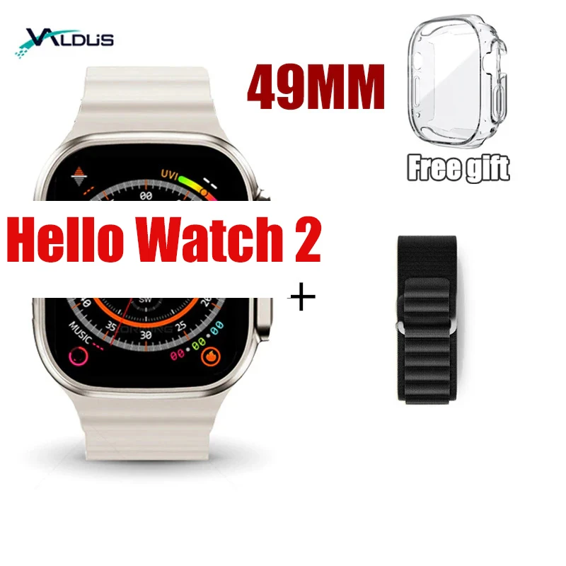 Hello Watch 2 Smart Watch 49mm Men WomenUpgraded 1GB 2.02 Inch NFC Compass Smartwatch Series 8 Ultra Local Music for Android IOS