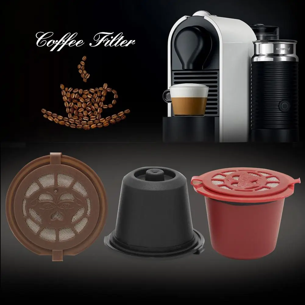 

3pcs Refillable Coffee Capsule For Nespresso Coffee Machine Reusable Espresso Pod With Brush Spoon Coffee Accessories Icafilas