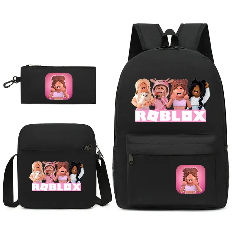 Набор из 3 рюкзаков ROBLOX с наплечной сумкой детские школьные ранцы рюкзак для